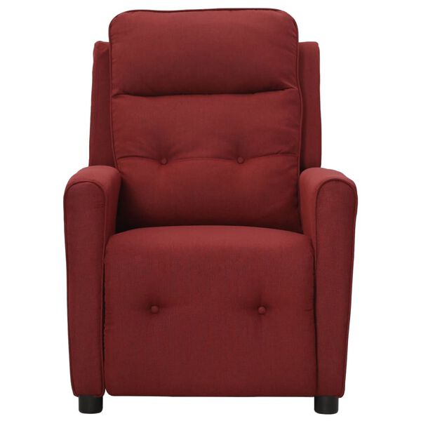 vidaXL Fauteuil de massage Rouge bordeaux Tissu