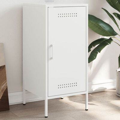 vidaXL Buffet blanc 36x39x79 cm acier laminé à froid