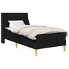 vidaXL Cadre de lit avec matelas Noir 90 x 200 cm Polyester