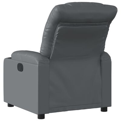 vidaXL Fauteuil inclinable Gris Similicuir