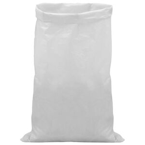 vidaXL Sacs tiss&eacute;s 10 pi&egrave;ces Blanc 60 x 110 cm PP