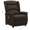 vidaXL Fauteuil de massage Marron foncé Tissu