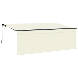 vidaXL Auvent r&eacute;tractable Cr&egrave;me 350 x 200 cm Polyester et Aluminium