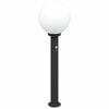 vidaXL Borne lumineuse avec d&eacute;tecteur 80 cm Noir IP44