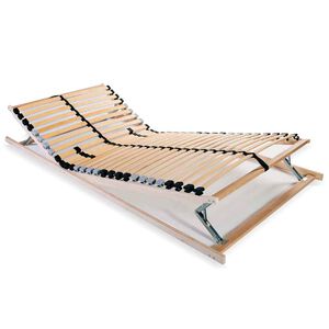 vidaXL Sommier &agrave; lattes sans matelas avec 28 lattes 7 zones 80x200 cm