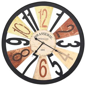 vidaXL Horloge murale M&eacute;tal 60 cm Multicolore