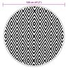 vidaXL Tapis d'ext&eacute;rieur ARAKIL blanc et noir &Oslash;120 cm PP