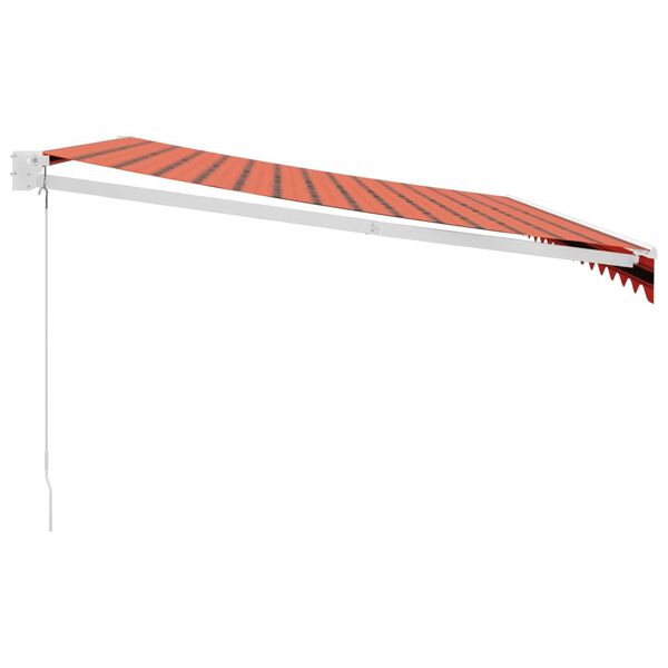 vidaXL Auvent r&eacute;tractable orange et marron 4x3 m tissu et aluminium