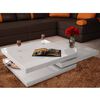 vidaXL Table basse 3 &eacute;tag&egrave;res blanc brillant