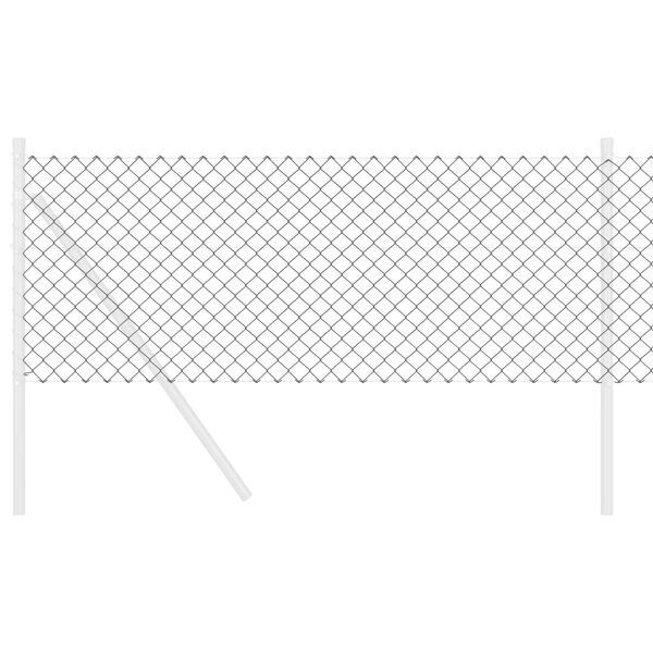 vidaXL Cl&ocirc;ture en treillis m&eacute;tallique Gris 10 x 0,4 m Acier