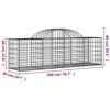 vidaXL Paniers à gabions arqués 8 pcs 200x50x60/80 cm Fer galvanisé