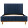 vidaXL Cadre de lit Bleu Tissu 100 x 200 cm