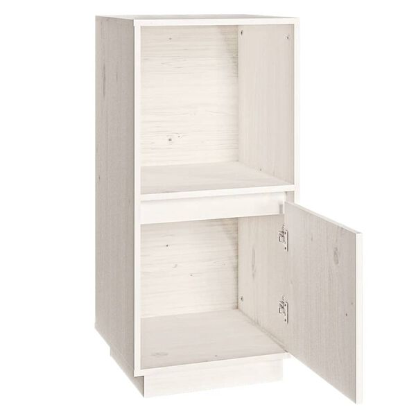 vidaXL Buffet blanc 38x35x80 cm bois massif de pin