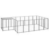 vidaXL Chenil Noir 8,47 m&sup2; Acier