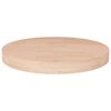 vidaXL Dessus de table rond &Oslash;30x4 cm Bois de ch&ecirc;ne massif non trait&eacute;