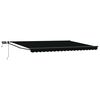 vidaXL Store r&eacute;tractable manuel avec LEDs Noir et anthracite 4 &times; 3 m