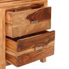 vidaXL Table de chevet avec 2 tiroirs Bois massif
