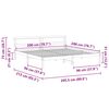 vidaXL Cadre de lit avec t&ecirc;te de lit Blanc 200 x 200 cm Pin massif