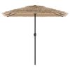 vidaXL Parasol de jardin avec m&acirc;t en acier marron 248x248x248 cm