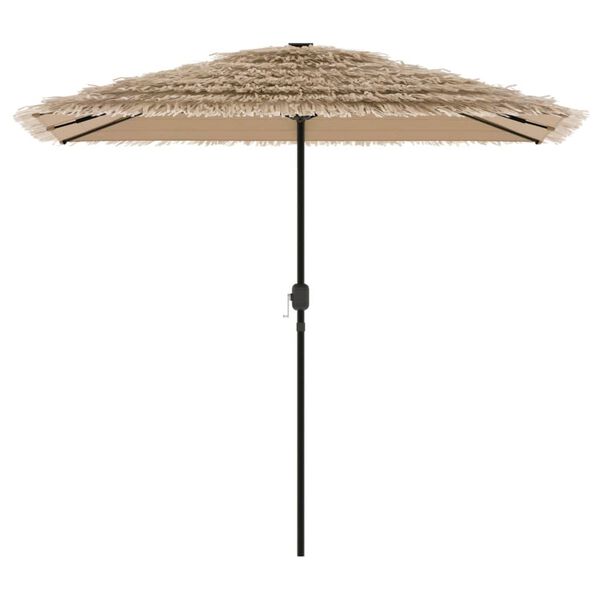 vidaXL Parasol de jardin avec m&acirc;t en acier marron 248x248x248 cm