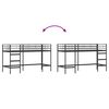 vidaXL Lit mezzanine pour enfants Noir 74,5 x 190 cm Acier