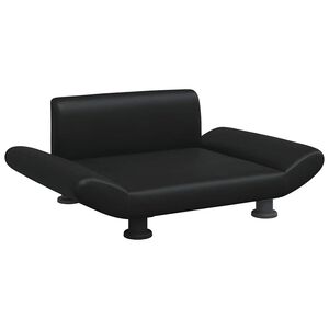 vidaXL Lit pour chien noir 70x45x28 cm similicuir