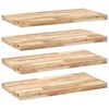 vidaXL &Eacute;tag&egrave;res flottantes 4 pcs 100x40x4 cm acacia massif non trait&eacute;
