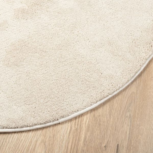 vidaXL Tapis OVIEDO &agrave; poils courts beige &Oslash; 240 cm