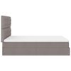 VidaXL Cadre de lit ottoman avec matelas taupe 140x200 cm tissu