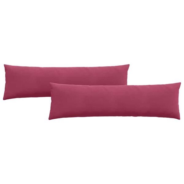 vidaXL Coussins de canap&eacute; 2 pcs Bordeaux 145 x 40 cm