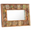 vidaXL Miroir avec rev&ecirc;tement Bouddha 80x50 cm Bois de r&eacute;cup&eacute;ration