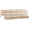 vidaXL Lit de jour avec tiroirs sans matelas 80x200 cm bois massif
