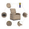 vidaXL Fauteuil de massage inclinable électrique cappuccino similicuir