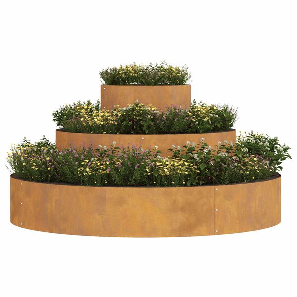 vidaXL Cache-pot de jardin Marron 120 x 120 x 20 cm