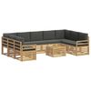 vidaXL Ensemble de canap&eacute;s d'ext&eacute;rieur 10 pcs Blanc et anthracite