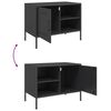 vidaXL Meubles TV 2 pcs noir 68x39x50,5 cm acier