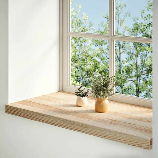 vidaXL Appuis de fen&ecirc;tre 2 pcs non trait&eacute; 80x40x2 cm bois ch&ecirc;ne massif