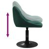 vidaXL Chaise de salle à manger Vert foncé Velours