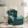 vidaXL Fauteuil inclinable de massage vert fonc&eacute; tissu