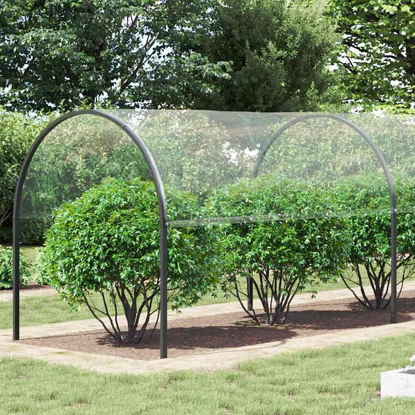 vidaXL B&acirc;che transparente avec &oelig;illets 4x12 m PVC