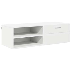 vidaXL Cabinet en Bois Blanc 100,5 x 39 x 30 cm Bois d'ing&eacute;nierie