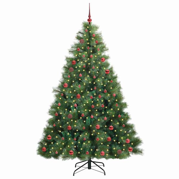 vidaXL Sapin de No&euml;l artificiel avec 300 LED Vert 210 cm PE et PVC
