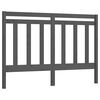 vidaXL T&ecirc;te de lit Gris 156x4x100 cm Bois massif de pin
