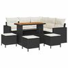 vidaXL Ensemble de canap&eacute; de jardin 9 pc Noir polyrotin
