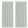 vidaXL Rideaux en voile avec boucles 2 pcs gris clair 140x260 cm