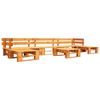 vidaXL Canap&eacute;s de jardin palette 6 pcs Bois Marron miel