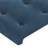 vidaXL T&ecirc;te de lit Bleu fonc&eacute; 200 x 5 x 118/128 cm Velours