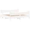 vidaXL Cadre de lit sans matelas blanc 200x200 cm bois massif de pin
