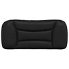 vidaXL Coussin de t&ecirc;te de lit Hvar noir 90 cm similicuir