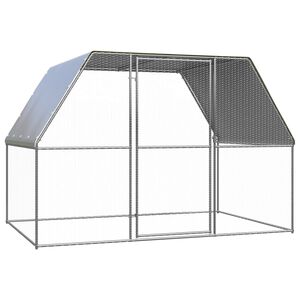 vidaXL Poulailler d'ext&eacute;rieur 3x2x2 m Acier galvanis&eacute;